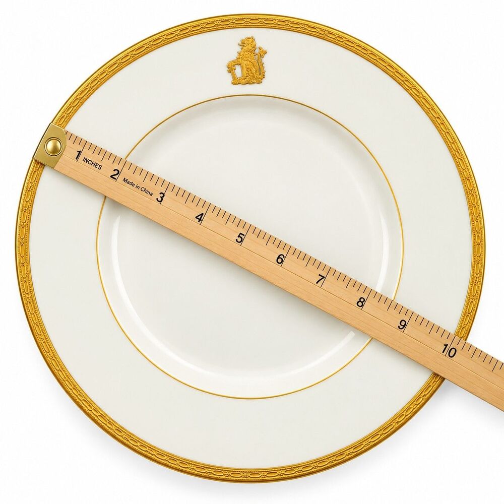 Minton K132 Acid Gold Lion Crest Bone China Dinner Plate England 10.25" - Picture 4 of 9